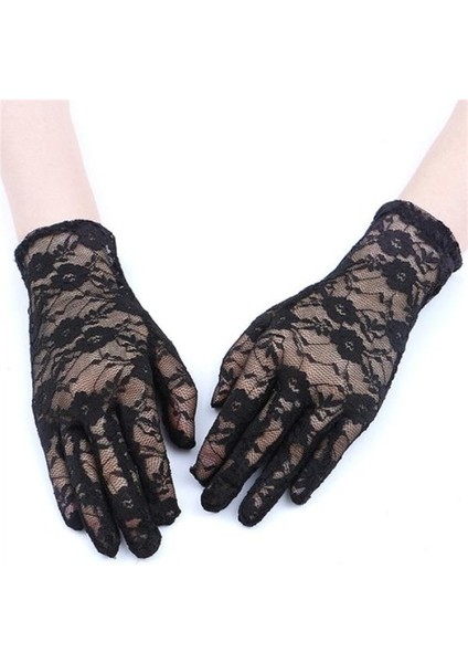 Kotyora Dantel Eldiven Siyah Renk Yetişkin
