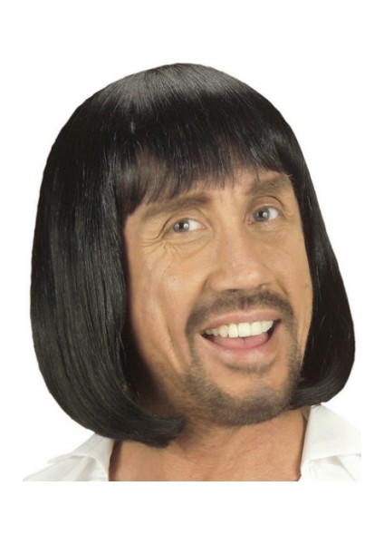 Kotyora Ortaçağ Peruğu Kısa Siyah