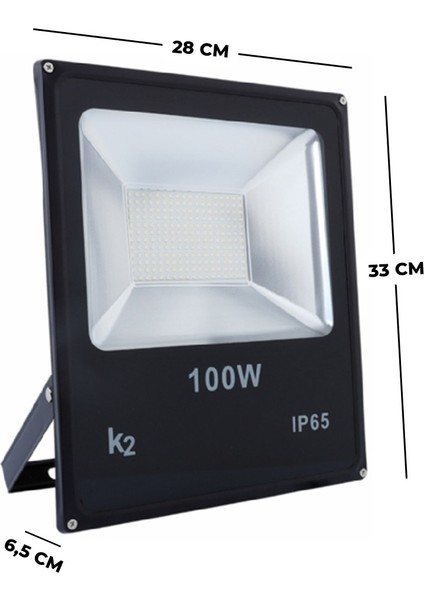 KLF175 Smd LED 100W Döküm Slim LED Projektör Yeşil