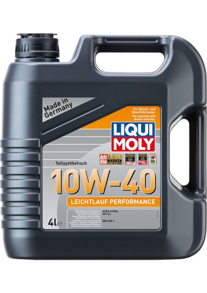 Lıquı Moly Leichtlauf Performance 10W40 Motor Yağı 4 Litre