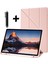 Samsung Galaxy Tab S8 Ultra Kılıf Kalem Bölmeli Yumuşak Silikon Kapak Akıllı Uyku Modlu Üçgen Standlı + Dokunmatik Kalem 2'li Set Tab S8 Ultra 14.6 Inç SM-X900 X906 Uyumlu Tablet Kılıfı 1