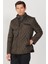 ALTINYILDIZ CLASSICS Erkek Haki Standart Fit Normal Kesim Dik Yaka Kapitone Desenli Overcoat 1
