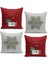 4'lü Kırlent Kılıf Seti Yılbaşı Christmas Deseni Çift Taraflı Dijital Baskılı 1