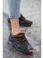Unisex Outdoor Reflektörlü Su itici Spor Ayakkabı SS001-0355 Haki Lila 1