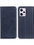 Xiaomi Redmi Için Note 12 Pro+ 5g Cowhide Doku Bölünmüş Deri Kılıf Manyetik Otomatik Kapanış Stand Cüzdanı ile Çizgiye Dönüş Anti Telefon Kapağı-Mavi (Yurt Dışından) 1