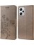 Xiaomi Redmi Için Note 12 Pro+ 5g Stand Telefon Kılıfı Pu Deri Çiçek Kelebek Basılı Cüzdan Kapağı-Gri (Yurt Dışından) 1