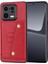 Çift Düğme Kartı Yuvaları Xiaomi 13 Pro 5g Kickstand Araba Montaj Metal Sayfası Anti-Çizelge Deri Kapalı Tpu Arka Kapak-Kırmızı (Yurt Dışından) 1