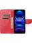 Xiaomi Redmi Için Note 12 Pro+ 5g Stand Telefon Kılıfı Pu Deri Deri Çiçek Kelebek Basılı Cüzdan Kapağı-Kırmızı (Yurt Dışından) 2