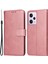 Xiaomi Redmi Için Note 12 Pro+ 5g Buzağı Dokusu Pu Deri Deri Cüzdan Kılıf Katlanabilir Stand Manyetik Kapatma Telefon Kapağı Strap Ile-Gül Altın (Yurt Dışından) 1