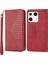 Xiaomi 13 Pro 5g Için Basılı Rhombus Desen Telefon Pepçe Kılıfı Buzağı Dokusu Pu Deri Cüzdan Stand Manyetik Kapak Kapağı-Kırmızı (Yurt Dışından) 1