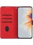 YX003 Xiaomi Için Telefon Kabuğu 13 5g Pu Deri Cüzdan Telefon Stand Kılıfı Baskılı Desen Manyetik Kapak-Kırmızı (Yurt Dışından) 2