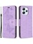 Xiaomi Redmi Için 12 4g Anti-Dut Stand Cüzdan Telefon Flip Case Kelebek Baskılı Deri Kapak Kayışlı-Mor (Yurt Dışından) 1