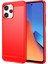 Xiaomi Redmi Için 12 4g/12 5g/not 12R 5g/poco M6 Pro 5g Karbon Fiber Doku Telefon Kılıfı Yumuşak Tpu Fırçalanmış Telefon Kapağı-Kırmızı (Yurt Dışından) 1