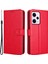 Xiaomi Redmi Için Koruyucu Telefon Kapağı Note 12 Pro+ 5g Çılgın At Dokusu Manyetik Toka Pu Deri Kılıf Standı Strap Ile-Kırmızı (Yurt Dışından) 1