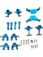 Metal Yükseltilmiş Parçalar Direksiyon Kupası Salıncak Kolu Amortisör Plakası Seti Wltoys P929 P939 K969 K979 K989 K999 1/28 Rc Araba, Mavi (Yurt Dışından) 1