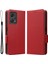 Xiaomi Redmi Için Note 12 Pro+ 5g/redmi Note 12 Explorer 5g Litchi Doku Pu Deri Cüzdan Kılıfı Manyetik Kapatma Folio Stand Telefon Kapağı-Kırmızı (Yurt Dışından) 1