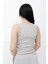 Askılı U Yaka Crop Bady Gri - P-020500 3