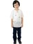 Kısa Kol Şile Bezi Zımbalı Erkek Çocuk Tshirt Krem 4