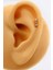 14 Ayar Altın Tektaş Sallantılı Kıkırdak Küpe Tragus Helix 2