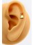 Altın Kalp Sallantılı Tektaş Kıkırdak Küpe Tragus Helix 3