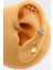 Altın Kalp Sallantılı Tektaş Kıkırdak Küpe Tragus Helix 4