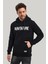 Kapüşonlu Siyah Slim Fit Hoodie 23FWM64047 2