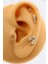 Altın Piramit Tektaş Sallantılı Kıkırdak Küpe Tragus Helix 4