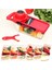Kırmızı Stil Vegetable Cutter Kitchen Accessories Slicer Fruit Cutter Potato Peeler Carrot Cheese Grater Vegetable Slicer (Yurt Dışından) 4