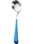 Gümüş Mavi Tarzı 15.9cm * 4.5cm Yuvarlak Kafa Kahve Kaşıkları Paslanmaz Çelik Karıştırma Çay Tatlı Kek Kaşık Renkli Mutfak Sofra Aksesuarları (Yurt Dışından) 1