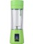 Yeşil Stil 380ML 2 Bıçaklı USB Şarj Edilebilir Meyve Suyu Makinesi Blender Mikser Taşınabilir Meyve Sıkacağı Smoothie Maker Ev Mutfak Suyu Sıkacağı (Yurt Dışından) 1