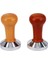Dalgalanma Tabanı Bir Renk Stili 51MM mm Kahve Sabotaj Ahşap Saplı Barista Espresso Makinesi Öğütücü El Yapımı Kahve Tozu Çekiç Kalibre Edilmiş Basınç Sabotaj (Yurt Dışından) 2