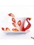 Kırmızı Stil 175ML Yaratıcı 3D El Hazırlanmış Porselen Emaye Tavuskuşu Kahve Fincanı Seti Tabağı ve Kaşık Mevcut Seramik Çay Su Bardağı Bulaşık Hediyesi (Yurt Dışından) 1