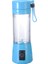 Mavi Stil 380ML Taşınabilir Şarj Edilebilir USB Elektrikli Meyve Sıkacağı Smoothie Blender Mikser 6 Bıçaklı Mutfak Eşyaları Taşınabilir Elektrikli Meyve Sıkacağı (Yurt Dışından) 1
