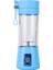 Mavi Stil 380ML Mini USB Taşınabilir Elektrikli Meyve Sıkacağı Dayanıklı 2 Bıçaklı Smoothie Maker Blender Şarj Edilebilir Meyve Sıkacağı Fincan Spor Şişe (Yurt Dışından) 1