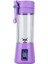 Mor Tarzı 2 Bıçak Bıçaklar 380ML El USB Sıkacağı Şişe Taşınabilir USB Elektrikli Meyve Narenciye Limon Sıkacağı Blender Sıkacağı Suyu Makinesi (Yurt Dışından) 1