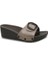 9969-9 Dolgu Topuk Orthopedix Kadın Terlik Platin 36-40 1