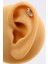 14 Ayar Altın Beşli Damla Piercing Tragus Helix Kıkırdak Küpe 3