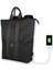 Smart Bag Elegant USB Şarj Girişli Laptop Bölmeli Notebook Sırt Çantası Siyah 3