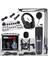 Cx2 White Power Paket-6 Stüdyo Mikrofon Şarjlı Ses Kartı Kulaklık Stand 1
