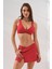 Pearl Etekli Fra Bikini Takım Üçlü Set Kırmızı 231228 3