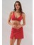 Pearl Etekli Fra Bikini Takım Üçlü Set Kırmızı 231228 4