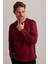 Erkek Bordo Bisiklet Yaka Pamuklu Sweatshirt 2