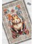 Nuh'un Gemisi Koleksiyonu Hamster Çiçek Desenli Temalı Vintage Renkli Maksimalist Halı 2