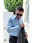 Slimfit Açık Mavi Saten Polat Yaka Gömlek 1