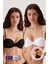 2'Li Paket Siyah-Beyaz 6806 Vicenza Ekstra Push Up Dolgulu Straplez Sütyen Set 1
