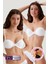 2'Li Paket Beyaz 6806 Vicenza Ekstra Push Up Dolgulu Straplez Sütyen Set 1