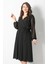Kemer Detaylı Şifon Abiye Elbise Siyah FHM916 3