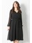 Kemer Detaylı Şifon Abiye Elbise Siyah FHM916 5