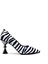 C03720 Zebra Desen Siyah Beyaz Kadeh Topuk Kadın Stiletto Ayakkabı 2