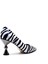 C03720 Zebra Desen Siyah Beyaz Kadeh Topuk Kadın Stiletto Ayakkabı 4